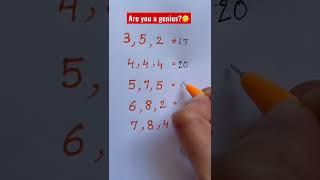 Are you a genius? #math #youtube #tutor #shorts #mathtrick #learning #youtubeshorts #youtuber