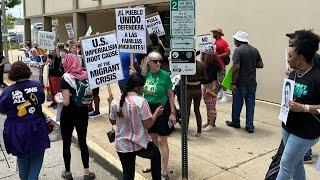 Dozens rally in front of Atlanta’s ICE field office