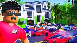 HAVING A CAR MEET AT MY 8,000,000 MANSION IN ROBLOX SOUTHWEST FLORIDA