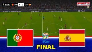 PORTUGAL vs SPAIN | UEFA NATIONS LEAGUE 2025 FINAL | Full Match All Goals | Pes 21 Simulation