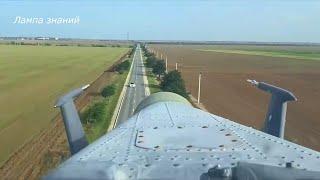 Mi-28N helicopter flight view from the cockpit