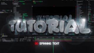 How To Make a 3D Spinning Text In After Effects