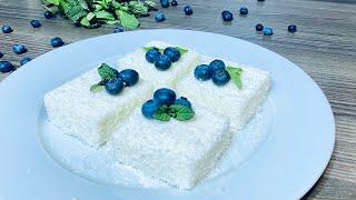 Десерт БЕЗ ВЫПЕЧКИ из ДВУХ ингредиентов! Так ПРОСТО и так ВКУСНО! No Bake Coconut Mousse Cake!