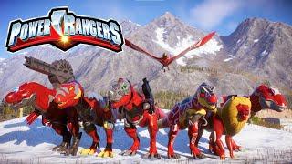 Power Rangers All Red Zords Battle: T-rex Champion Zord, TyrannoZord, T-Rex Zord, T-Rex Battle Zord