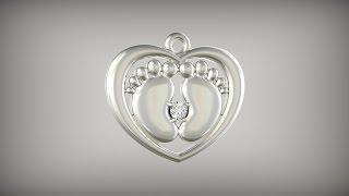 Подвеска "Сердечко". Видеоурок. Pendant "Heart". Rhinoceros tutorial.