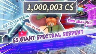 Spending $1,000,000C$ Money For Rarest Fish Appraisal Spectral Serpent - Roblox Fisch