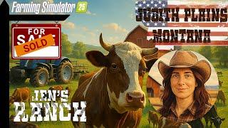 Jen's Ranch | Ep. 1 | Buffalo Ridge | FS25 | Haymaking Alone in Montana – Grass, Grit & Guesswork