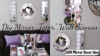 Diy Mirror "Taper" Wall Sconces - Z Gallerie Inspired / 2019 Mirror Decor Idea