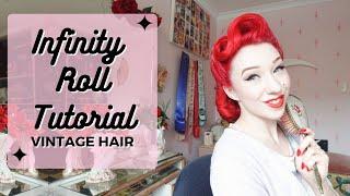 Vintage Infinity Roll Tutorial - Pinup Hairstyle With Miss Lady Lace!