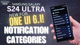 NEW Notification Categories! Samsung Galaxy S24 Ultra (all devices on One UI 6.1)