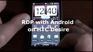 XtraLogic Remote Desktop Client (RDP) On HTC Desire (Android 2.2)