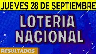 Resultado del sorteo Lotería Nacional del Jueves 28 de Septiembre del 2023.