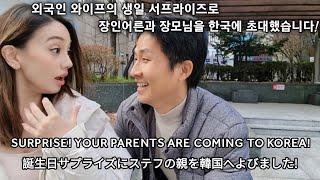 외국인와이프 생일 서프라이즈로 장인어른과 장모님을 한국으로 초대했습니다/Steph's Parents Are Coming To KOREA!/ステフの両親が韓国へ来ます!