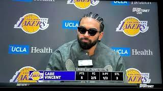 Gabe Vincent post game interview and highlights after Lakers defused Suns 123-116.