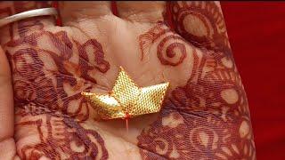 half gota patti flower /gota patti / gota patti work / manisha suthar /how to make gota patti flower