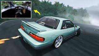 Silvia S13 Touge Drifting l (4K) Assetto Corsa Steering Wheel Gameplay