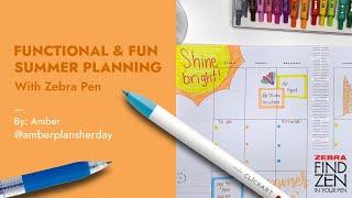 Functional and Fun Summer Planning with @AmberPlansHerDay  | Zebra Pen