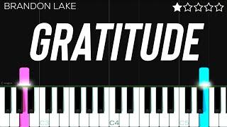 Bethel Music / Brandon Lake - Gratitude | EASY Piano Tutorial