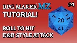 RPG Maker MZ Tutorial! Roll to Hit D&D Style Attack Command (ADVANCED)