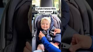 I buckle my child in securely without puffy layers #mom #baby #winter #cold #babycoat #car #auto