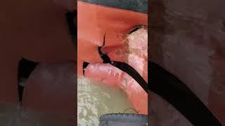 The boat was hit with a big hole, can it still be repaired?