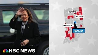 Harris picks up support in Indiana and Georgia suburban counties