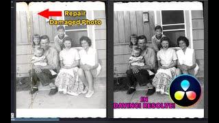 Repair Damaged Photo In Davinci Resolve | Ming Effect