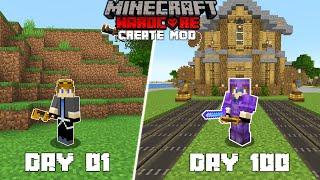 I Survived 100 Days In Create Mod In Minecraft Hardcore ( HINDI )