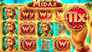 11x MULTIPLIER gave me a MASSIVE WIN on THE HAND OF MIDAS!