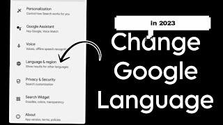 How to change language in Google in 2023? [THETECHNICALGIRL]