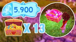 13 CHESTS WITH 6000 DIAMONDS IN DIVINIA PARK in Royale High