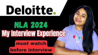 Deloitte interview 2024 | NLA interview questions | Deloitte interview experience