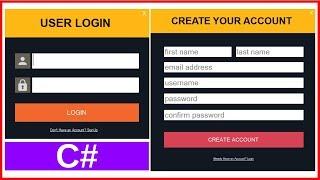 C# - How To Create Login And Register Form With MySQL DataBase In C#