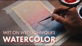 WATERCOLOR TUTORIAL // Wet on Wet Techniques