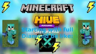 Starting a game of Skywars with full Diamond in Minecraft be like: