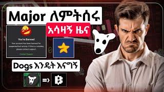 ⭐Blum ላይ dogs ለማግኘት ምን እናድርግ || Major Ban እያደረገ ነው ተጠንቀቁ || Major and Blum update