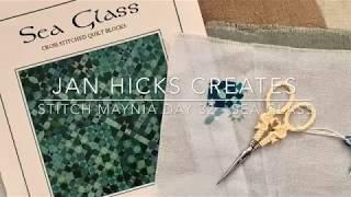 Jan Hicks Creates - Stitch Maynia Day 32 - Sea Glass Cross Stitch