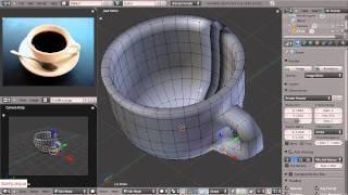 Видеоучебник по Blender 2.5. (2 - Моделирование чашки, ч. 2)