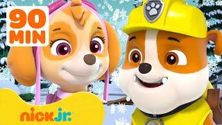 PAW Patrol Winter & Snow Adventures! w/ Rubble & Skye! ️ 90 Minutes | Nick Jr.