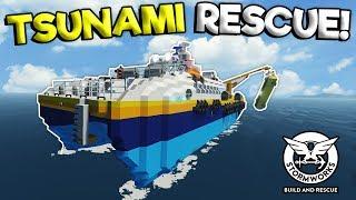 INSANE TSUNAMI RESCUE MISSION! - Stormworks Gameplay - Sinking Ship Survival Update