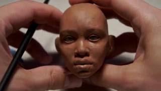 Sculpting the face for Ball-Jointed Doll  "Amadi" by LutsenkoDolls