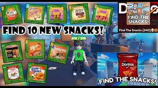 How to Find 10 New Snacks in "Find the Snacks (240) Roblox