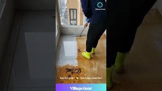 This Floor Cleaning is Grossly Satisfying! ️ Squeegee ASMR! #oddlysatisfying #asmr #cleaning