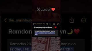 95 days left for Ramadan  2025 #ramadancountdown