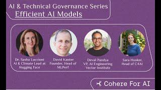 Cohere For AI: AI & Technical Governance Series - Efficient AI Models