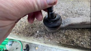 Symptoms of a defective tie rod end.