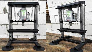 Brilliant Idea!! Powerful DIY Hydraulic Press for Workshop!!