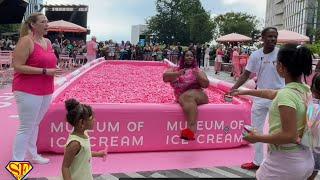 Woman Gets Stuck in the Largest Outdoor Sprinkle Pool, New York