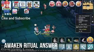 Awaken Ritual Quest Answer: Indun - Ragnarok Mobile Eternal Love