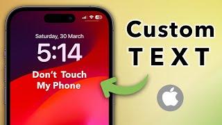 How to Add Custom text to iPhone Lock Screen?